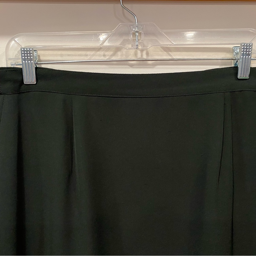 Vintage 80s 90s Canadian Union Label Pencil Skirt Jewel Tone Hunter Grn Size 12 - Picture 7 of 16